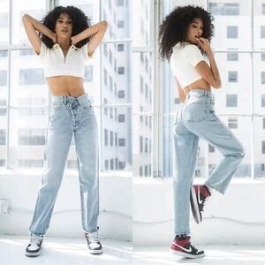 Revice cross waist lighter wash jeans
